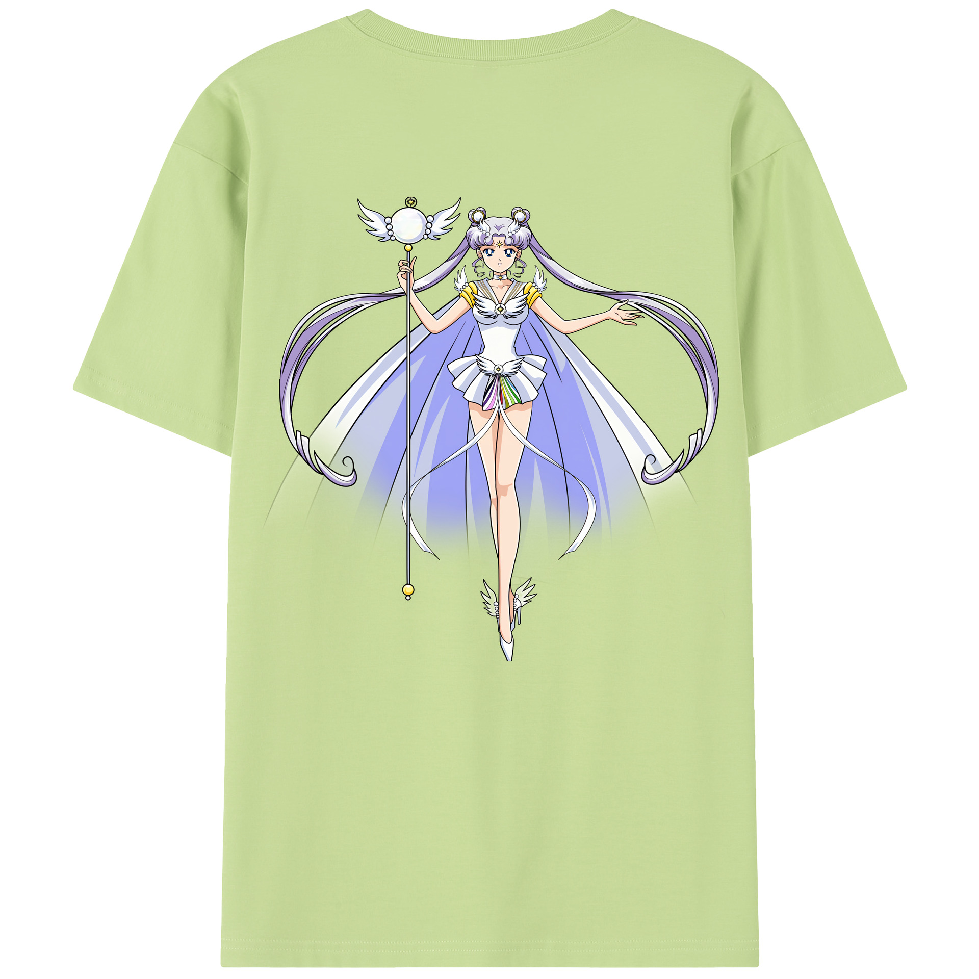 （画像用） 美少女戦士セーラームーン 月野 うさぎ つきの うさぎ Sailor Moon Tsukino Usagi 綿100％半袖Tシャツ（背面プリント）